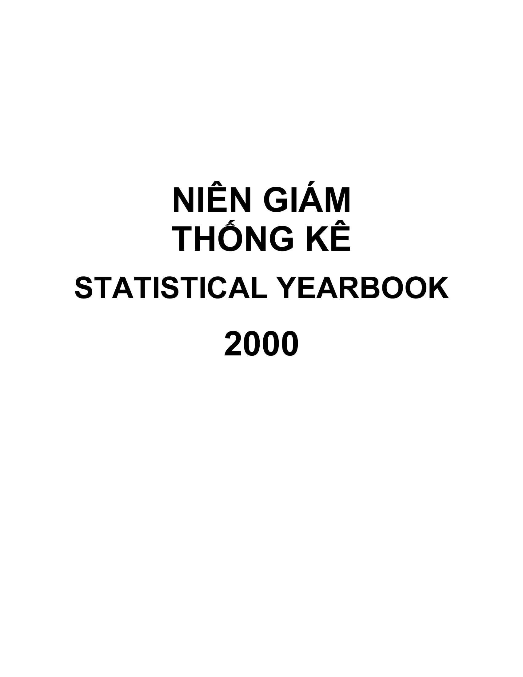 NIÊN GIÁM THỐNG KÊ 2000